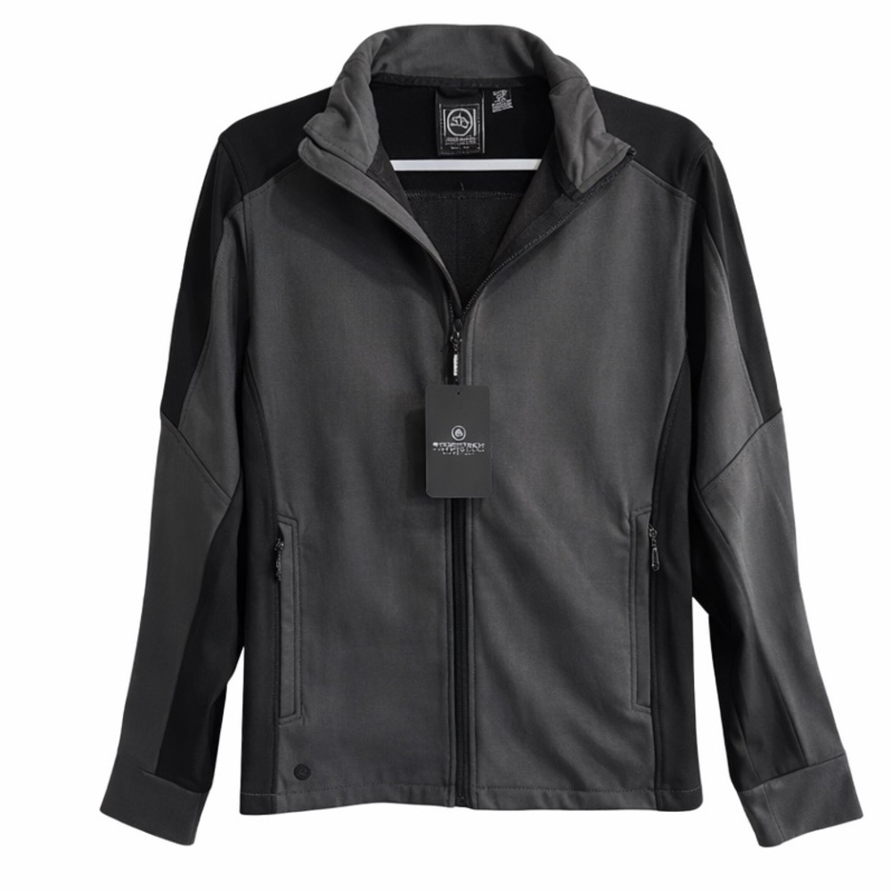 Stormtech Men’s Carbon Black Softshell Full Zip Performance Jacket Size S